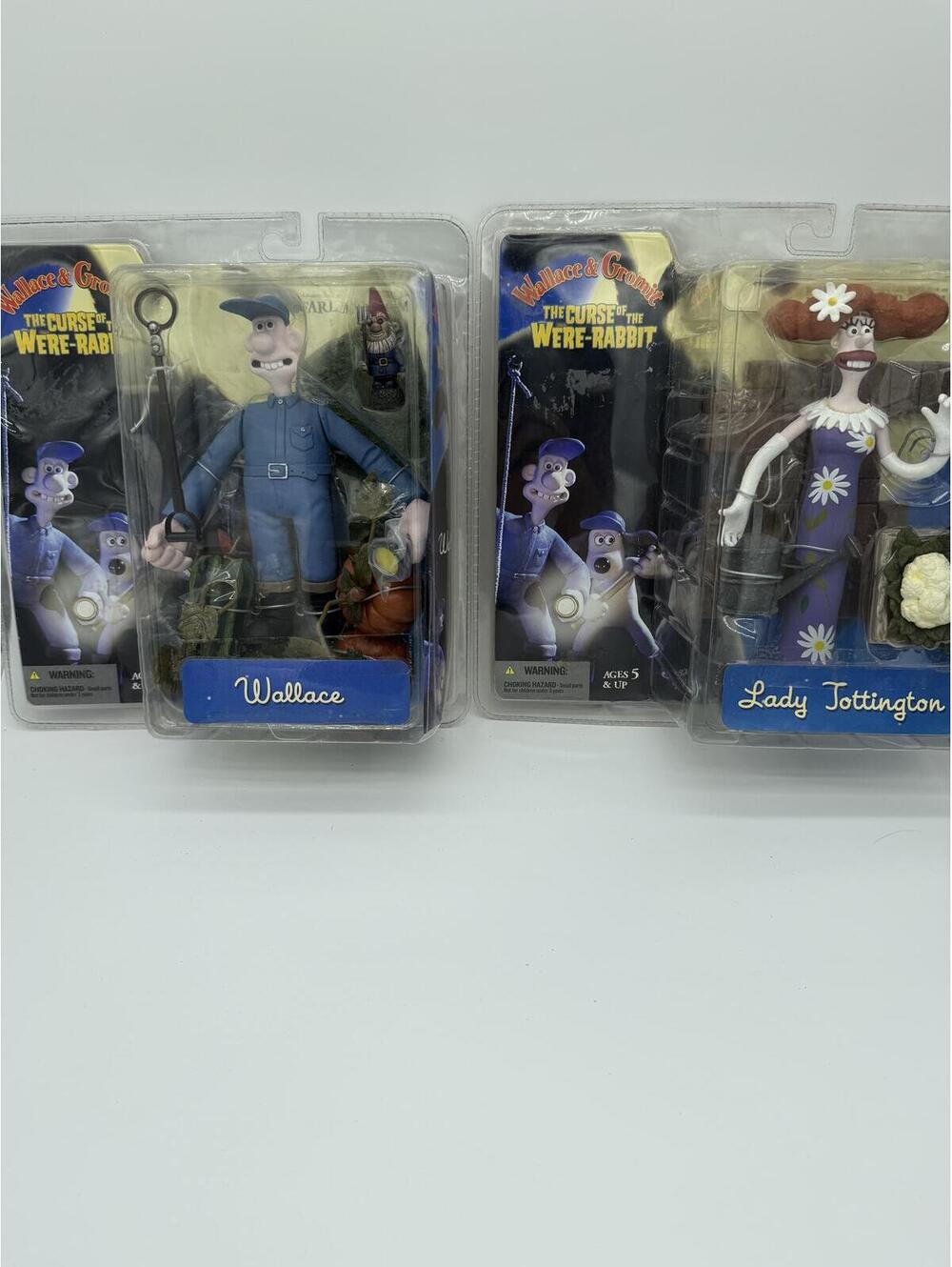 McFarlane Wallace & Gromit Curse of the Were Rabbit Figure Lot 2005 MOC Sealed